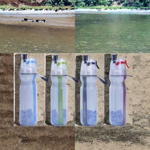 BPA-Free 17 oz (500ml) Insulated Bike Water <b>Bottle</b> Keep Cool PE Double Layer Squeeze <b>Bottle</b> with Spray <b>Mist</b> Cycling Made China - Product Image 3