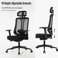 Chaise de bureau ergonomique moderne en maille, petite, avec accoudoirs pliables, réglable en hauteur, gain de place, pour ordinateur - Offre Spéciale