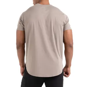 मांसपेशी फिट टी-शर्ट 100% सूती ब्लीच पीमा पुरुषों ने फैशन बॉक्सी टी-शर्ट धोई