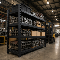 Étagère de rangement en tôle robuste à 4 niveaux, étagères empilables en métal sans boulons, étagère de rangement pour garage, étagère de rangement pour entrepôt, capacité de 300 kg