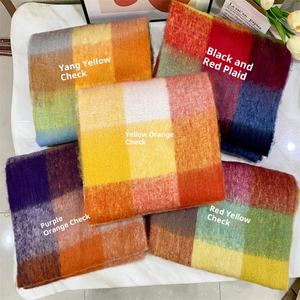 नई महिलाओं की शीतकालीन लंबी वर्ग प्लेड विंडप्रूफ पॉलिएस्टर मुस्लिम शॉल से बाहरी गतिविधियों और दैनिक जीवन के लिए - Product Image 1