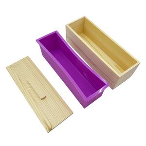 Scatola di legno <span class=keywords><strong>rettangolare</strong></span> fai da te + 1200ml di Silicone <span class=keywords><strong>torta</strong></span> pane tostato <span class=keywords><strong>stampo</strong></span> sapone fatto a mano - Product Image 2