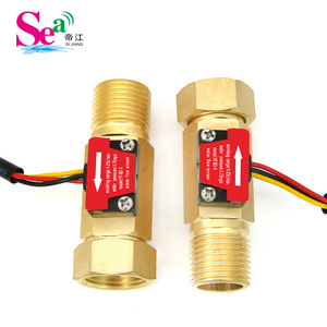 เครื่องวัดอัตราการไหลแบบกังหัน YF-B3-1 พร้อมเซ็นเซอร์ตรวจจับการไหลของน้ำแบบเกลียวภายนอก 4 จุด ทำจากทองแดง ใช้กับเครื่องทำน้ำอุ่นแบบฮอลล์เอฟเฟกต์ - Product Image 3