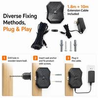 Ahuyentador de Roedores por Vibración Sólida, Ahuyentador de Ratas de Frecuencia Variable para Interiores con Cable de Extensión de 10 m para Áticos, Garajes y Almacenes