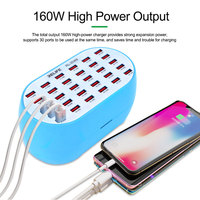 Chargeur USB intelligent haute puissance Relife RL-304M à 30 ports, chargeur rapide 160W pour téléphone et tablette