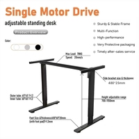 Cadre de table debout intelligent de bureau réglable électrique ergonomique pratique avec double moteur