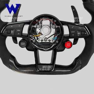 Volant en suède en fibre de carbone LED de haute qualité, adapté à la modification de véhicule Audi, compatible avec A1 A3 A4 A5 A6 A7Q1 Q3 Q5 <span class=keywords><strong>Q6</strong></span> Q7 - Product Image 4