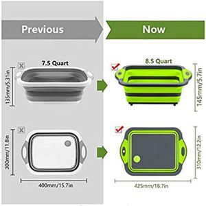 Tabla de Cortar Plegable de Silicona Multifuncional 2 en 1 YUOU con Colador para el Hogar - Product Image 6