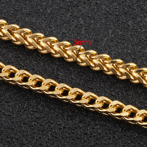 Stainless Steel <b>Box</b> Chain 18k Gold Plated For <b>Bracelet</b> Making DIY Jewelry Findings H1367 - Product Image 3