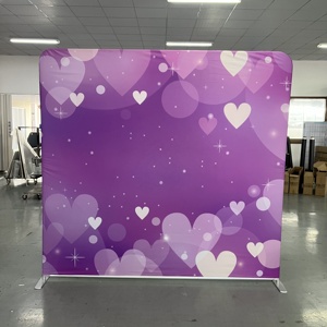 Nhà Máy Giá khung nhôm tùy chỉnh in triển <span class=keywords><strong>l</strong></span>ãm hiển thị 8ft gian hàng ảnh căng thẳng vải Backdrop cho Đảng - Product Image 5