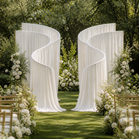 Support de toile de fond professionnel réglable en métal en forme de S, support mural doré pour mariage, célébration, style élégant et classique