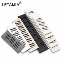Grille de ventilation rectangulaire en alliage d'aluminium à fentes pour meuble de cuisine, armoire, panneau de circulation d'air, grille en maille