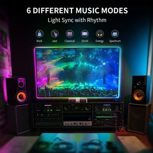 Feican <span class=keywords><strong>RGB</strong></span> Video Game & Home TV LED Đèn nền thông minh USB & Wifi ngâm <span class=keywords><strong>IP67</strong></span> môi trường xung quanh ánh sáng với DC 5V Chế độ điều khiển bằng giọng nói - Product Image 3