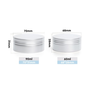Tarro de Aluminio de Alta Calidad para Crema, Bálsamo y Cuidado de la Piel, 60ml 90ml, para Impresión Serigráfica - Product Image 3