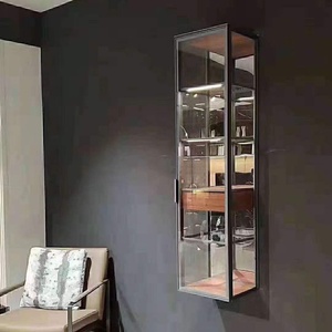 Vitrine Treo Tường Treo Nhôm Showcase rượu tủ trưng bày với cửa ra vào Swing Frosted <span class=keywords><strong>Glass</strong></span> Túi xách - Product Image 1