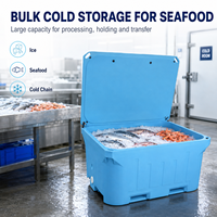 Conteneur isotherme commercial rotomoulé en LLDPE de 1000 L pour la pêche, le transport de fruits de mer et de denrées alimentaires