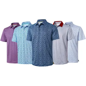 Camiseta de Golf para Hombre, Diseño Nuevo, Tejida, Transpirable, de Secado Rápido, Manga Corta, Informal, para Verano - Product Image 1