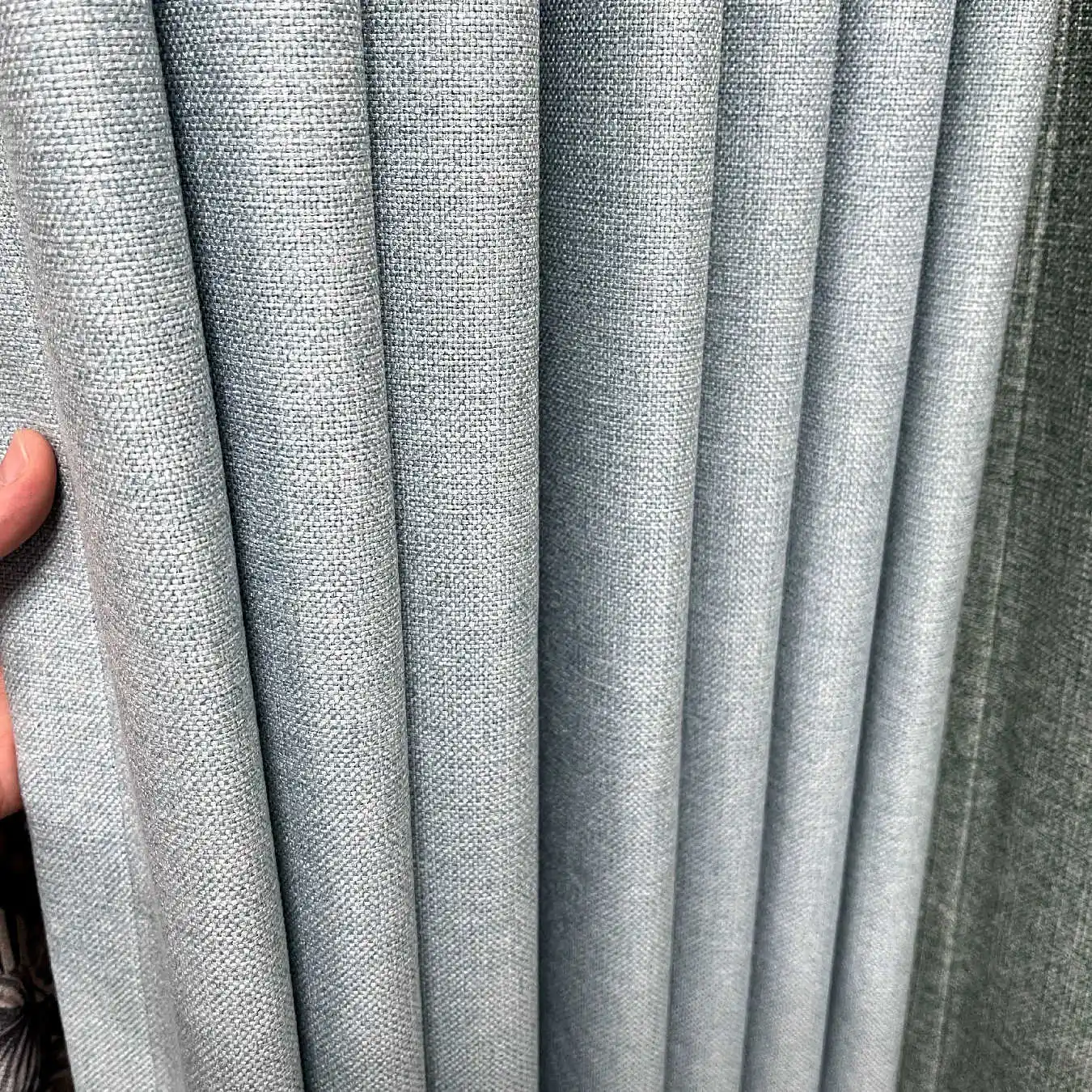 Cortinas blackout de linho com 140 cm de largura e 100% de tecido em rolo completo, venda de fábrica