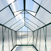 Kit de serre en aluminium MQLLC sur mesure, robuste, avec structure en polycarbonate traité thermiquement, facile à assembler, pour jardin et cour arrière