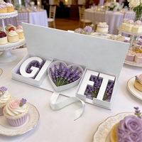 Boîte à fleurs en 3D blanche de qualité supérieure pour les fêtes d'anniversaire, arrangement de bouquet de luxe, emballage décoratif, boîte cadeau florale
