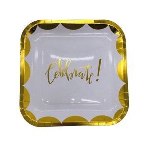 Wholesaler of Party Supplier Disposable Paper Plate Disposable Round Square Party Plate