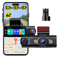 S836 Triple WIFI GPS 4G 4K Dashcam Manajemen Armada 3 Kanal DVR Kendaraan dengan ADAS BSD DMS JT808 Dukungan untuk Manajemen Armada