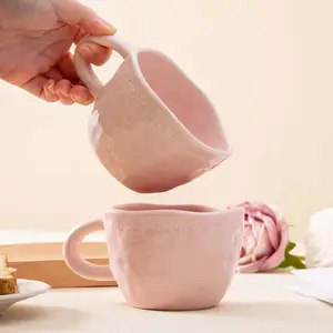 Nordic Couple Mug Custom Ceramic Cup Lovely Ceramic Cup With Hand Ceremony Custom