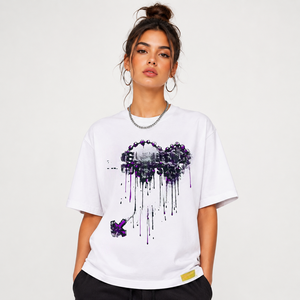 T-shirt unisexe à manches courtes avec imprimé graphique de lettres, col rond, décontracté, pour l'été, en tricot doux et respirant, pour un usage quotidien et streetwear US - Product Image 3
