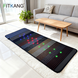 Fitkang Oem Custom logo Infrared Pemf Therapy <strong>Mat</strong> Crystal <strong>Massage</strong> Mattress Full Body Photon Light Pemf <strong>Mat</strong> with Copper Coil - Product Image 1