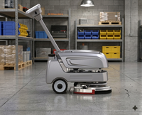 Autolaveuse pliable autoportée, moteur sans balais sans entretien, contrôle intelligent 180 °   Système de raclette rotative