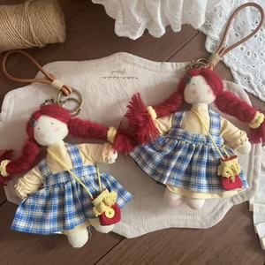 Portachiavi con Bambola in Stoffa Miniatura <span class=keywords><strong>di</strong></span> Alta Qualità, Fatta a Mano, con <span class=keywords><strong>Vestito</strong></span> in Pizzo, Bambola in Morbido Cotone Peluche, Decorazione per Borsa, Regalo - Product Image 6