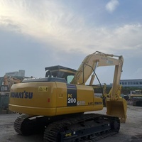 Excavatrice sur chenilles Komatsu PC2007 d'occasion, 20 tonnes, d'origine japonaise, pour travaux de terrassement et de construction
