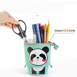 กล่องดินสอผ้าแคนวาสลายการ์ตูนแพนด้าน่ารัก ดีไซน์ใหม่ 2025 ปรับขนาดได้ - Product Image 3