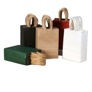 Bolsas de Papel Kraft Reciclables Ecológicas al por Mayor con Asa, Impresión Personalizada para Empaque de Pizza y Leche, Precio Económico - Product Image 2