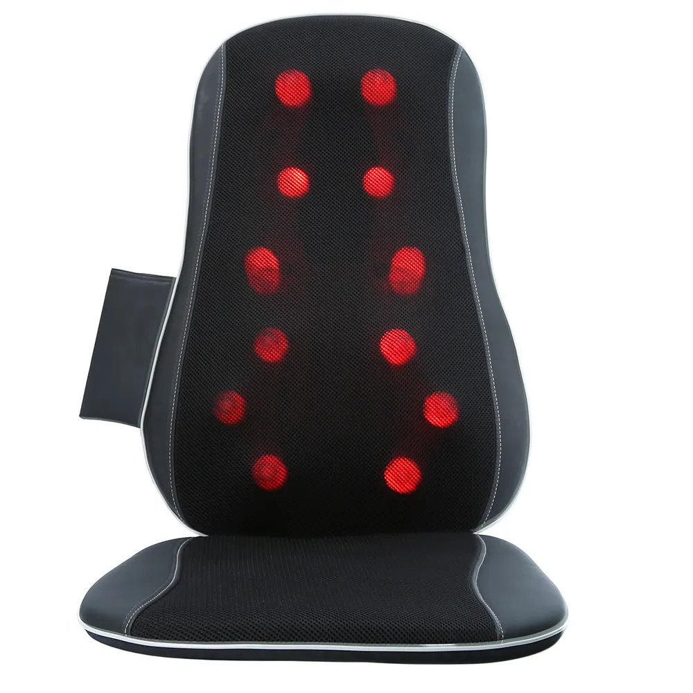 Electric S-Track shiatsu seat cushion car butt massager for full back