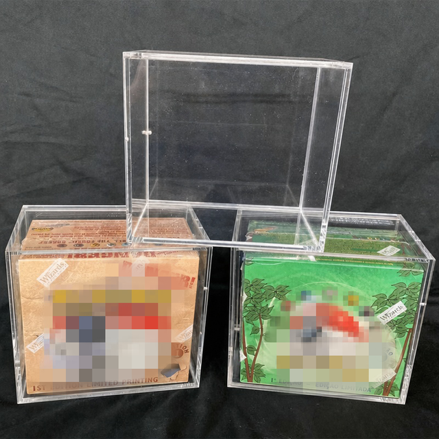 Factory Custom Clear Polished Acrylic Magnetic Case Acrylic Elite Trainer Box for Trading Card Collection