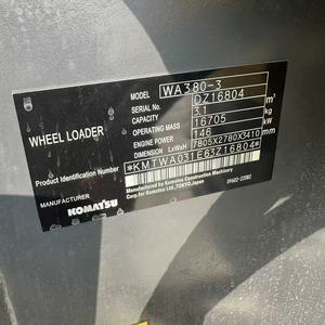코마츠 WA-380-3 휠 로더 중고 프론트 로더 버킷 포함 중고 휠 로더 - Product Image 6