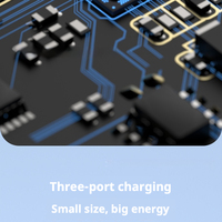 Bloc de chargeur mural USB C direct d'usine 65W, prise de charge USB-C plate ultra mince à 3 ports, adaptateur secteur USB pliable