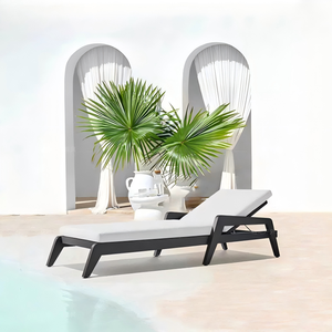 Tumbona de aluminio ajustable con malla para exteriores, mueble para piscina de hotel, silla reclinable. - Product Image 2