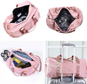 Sıcak satış özelleştirilmiş spor çantası Holdall seyahat haftasonu Yoga eğitim spor çanta kuru ıslak ayrılmış Duffel çanta ile ayakkabı bölmesi - Product Image 3