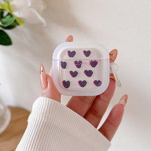 Nouveau mignon coeur clair paillettes Bling étui pour écouteurs pour Airpods 4 3 <span class=keywords><strong>2</strong></span> souple TPU Anti perte housse de protection pour Airpods <span class=keywords><strong>Pro</strong></span> - Product Image 5