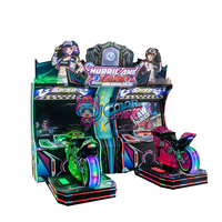 Machine de course de moto de rue à 2 joueurs, console de jeu de vitesse et machine de jeu d'arcade à pièces, vente chaude