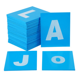 Bloc de dessin en <span class=keywords><strong>bois</strong></span> inspiré de Montessori avec alphabet en <span class=keywords><strong>papier</strong></span> de verre, 26 pièces, jouet éducatif pour l'apprentissage précoce des enfants de maternelle - Product Image 5