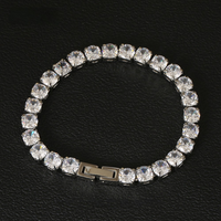 Conjunto de Pulseras de Tenis de Acero Inoxidable 316L con Circonitas Cúbicas Multicorte para Mujer, Brazaletes Apilables, Joyería Inalterable