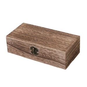 Caja rectangular de madera maciza para guardar joyas, organizador de escritorio con tapa con bisagras para té, aceite esencial, embalaje de perfume - Product Image 4