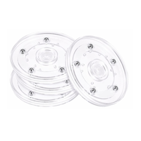 Organisateur rotatif transparent moderne et écologique de 4 pouces en acrylique pour cuisine, garde-manger, armoire, bureau