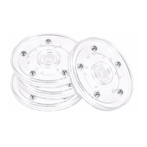 Organizador Giratorio Transparente de 4 Pulgadas, Moderno y Ecológico, Plato Giratorio Redondo de Acrílico para Cocina, Despensa, Gabinete, Escritorio - Product Image 1