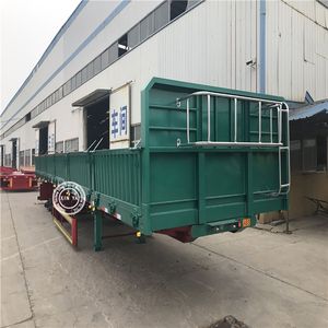 Semi-remorque benne basculante latérale 60 tonnes, remorque plateau basculante, remorque plateau, camion d'<span class=keywords><strong>occasion</strong></span>, vente de camions, transport de bois, transport de sable - Product Image 4