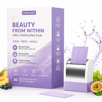 Films buccaux à dissolution rapide à marque privée OEM ODM avec biotine, collagène et kératine, complément alimentaire quotidien pour la beauté des cheveux, de la peau et des ongles