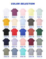 Chemises pour hommes de grande taille 230gsm T-shirt lourd 100 Épais T-shirt surdimensionné uni en coton à épaules tombantes personnalisé